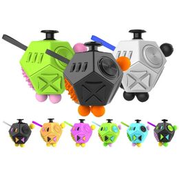 EDC Hand For Autism ADHD Anxiety Relief Focus Kids 12 Sides Anti-Stress Magic Stress Fidget Toys