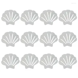 Bath Mats 12pcs Anti Slip Bathtub Stickers Shell Shape Self-Adhesive Non Mat Tub Bathroom