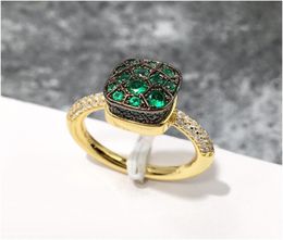 Crystal Zircon Gemstone Rings Eternity Tiny Gold Ring in Engagement Wedding Lovers Jewellery For Women With Box Whole3354950