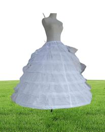 6 Hoops Steel with Puffy Tulle Petticoat Crinoline Underskirt Slips For Wedding Dress Quinceanera Ball Gown Jupon Tarlatan1963392