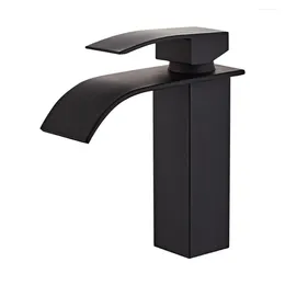 Bathroom Sink Faucets Faucet Basin Deck Mounted Single Hole Design Waterfall Hardware Durable