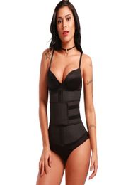 Black Shapers Abdominal Belt High Compression Zipper Plus Size Latex Waist Cincher Corset Underbust Body Waist Trainer1926521