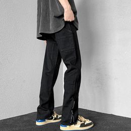 Men's Jeans Style 2024 Smart Business Fashion Straight Regular Blue Stretch Denim Trousers Classic Men Plus Size B216