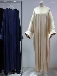 Ethnic Clothing Ramadan Satin Kimono Abaya Dubai Turkey Muslim Islam Saudi Arabia Kebaya Robe Femme Musulmane Abayas For Women Kaftan