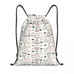 Shopping Bags Custom Funny Optician Optometrist Drawstring For Yoga Backpacks Women Men Eye Test Chart Sports Gym Sackpack