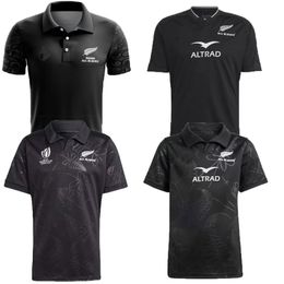 새로운 2023 2024 모든 슈퍼 럭비 유니폼 #블랙 뉴저지 Zealand Fashion Sevens 23 24 럭비 조끼 셔츠 Polo Maillot Camiseta Maglia Tops