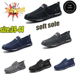Men loafers flats fashion casual shoes Denim Canvas Shoes Mens Sneakers Breathable Male Footwear Soft rubber Sole Walking Shoe