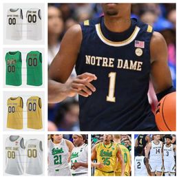 20 J.R. Konieczny 5 Raheem Braiton 3 Markus Burton 23 Zane Harbaugh Notre Dame basketball jersey Custom Any Name Number Men Women Youth Jerseys Embroidered