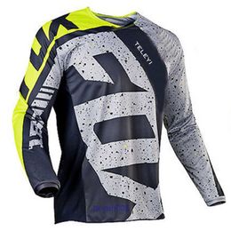 2024 Fashion Tshirt Mountain Bike Suit Foxx Mens Tshirts Mens Long Sleeve Motocross Cycling Teleyi Downhill Mountain Mtb Shirts Offroad Dh Motorcycle Motocros He7l