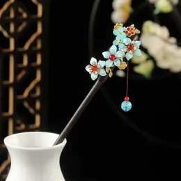 Hair Clips Antique Hairpin Headwear Daily Simple Tassel Walking Flower Womens Niche Disc Chinese Style Accessories