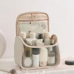Cosmetic Bags Clear Makeup Bag For Women Hanging Travel Toiletry Large Capacity Waterproof Zipper Organiser