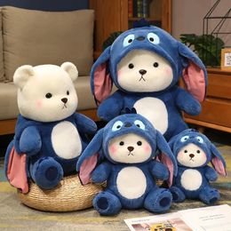 MINISO Stitch Cute Plush Toy Kawaii Cartoon Stuffed Doll 65 Cm Large Super Soft Sleeping Pillow Childrens Birthday Gift 240106