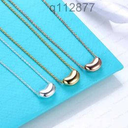 Luxury Pea Necklace Women Stainless Steel Couple Diamond Pendant Designer Neck Jewellery Christmas Gift Wholesale with Box T ffanism