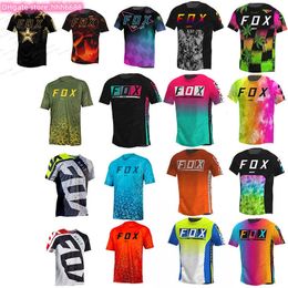 R95l 2024 Fashion T-shirt Mountain Bike Suit Foxx Men's T-shirts Motocross Mountain Enduro Bicycle Moto Downhill Women Men Cycling Mtb Shirts Bmx