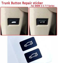 Car Stickers 5 Sets Car Trunk Boot Button Tailgate Rear Cover Repair Sticker For BMW 3 5 7 F Series F20 F30 F35 F10 F11 F01 F02 91319200316