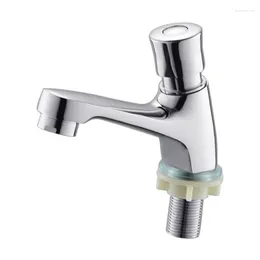 Bathroom Sink Faucets All Copper Delay Basin Faucet Single Cold Water Automatically Closed In Public Places Pressing Water-saving