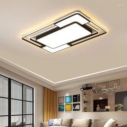 Ceiling Lights Modern LED Lamp For Living Room Lustre Dining Bedroom Study Light Nordic Square Chandelier Fixture