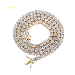 Hip hop Jewellery chain in Europe and America mens hip hop Tennis chains mens hiphop bling iced out zirconia tennis choker