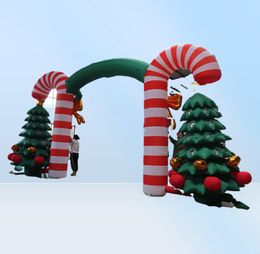 Ship Outdoor Xmas advertising Christmas 2022 newest inflatable archway with trees9852337