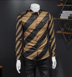 Mens Shirt Luxurys Designers Menswear Casual bussiness Shirtsa Classic Man Dress Shirts Men Long Sleeve Brand Fashion Spring M-5XL