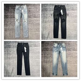 Designer for Men Women Pants Purple Brand Jeans Summer Hole 2023 Nuovo Stile ricamo
