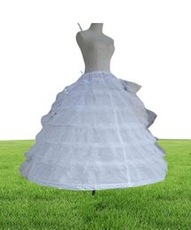 6 Hoops Steel with Puffy Tulle Petticoat Crinoline Underskirt Slips For Wedding Dress Quinceanera Ball Gown Jupon Tarlatan8602581