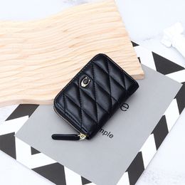 designer wallet wallet purse Ladies Leather Wallets coin purse Credit Card Slot Mini Skinny Card Top Zip Coin Pouch with ID Holde