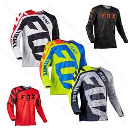 2024 Fashion T-shirt Mountain Bike Suit Foxx Men's T-shirts Nwe Motocross Mtb Downhill Jeresy Cycling Mountain Dh Maillot Ciclismo Hombre Quick Dry Plast