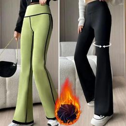 Women's Pants Women High Waist Thermal Fleece Flared For Winter Warm Velvet Sports Resistant Slimmer Leggings