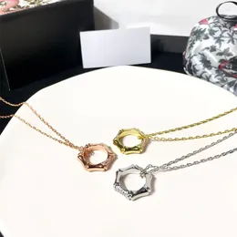 Pendant Necklaces High Quality Hexagon Bamboo Zricon For Women And Men Brand Jewellery (DJ1544)