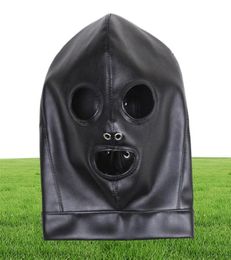 Quality Soft PU Leather Breathable Mask Hood Open Mouth Eyes Wet look R524527932