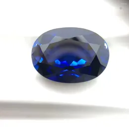 Loose Diamonds Meisidian 15X20mm Oval Shape 5A Quality Hand Cut 23 Carat Corundum Royal Blue Sapphire Stone