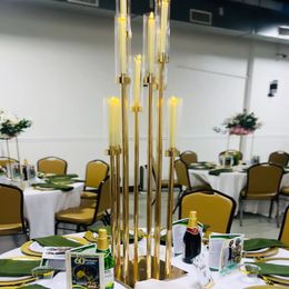 sliver/white/black/gold Crystal Candelabra Wedding Table Center For Centerpieces wedding decoration acrylic crystal chandelier Party Backdrop Arch For Wedding