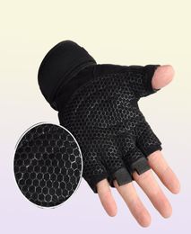 Weight Lifting Gloves Dumbbells Workout Glove Wrist Support Anti Slip Gym Fitness Breathable for Body Building Cross Training Q0108184238