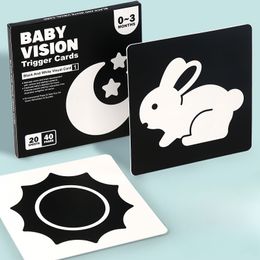 80 Pcs High Contrast Baby Visual Stimulus Flashcard, Learning Activity Card for Babies