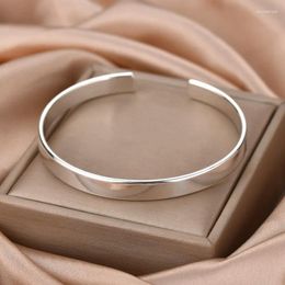 Charm Bracelets 925 Silver Plated Simple Trendy Bracelet &Bangle For Women Girls Birthday Party Jewellery Gifts E825