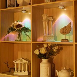 1pc Decorative Wireless Sunset Light Projector for Home, Kitchen, Bedroom, and Showcase Cabinet - LED Night Light with Ambient Lighting