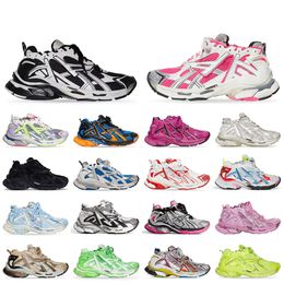 2024 Track Runners 7 7.0 Designer Casual Shoes Platform Brand Oversize Dress Sneakers White Black Pink Red Multicolor Graffiti Bottoms Tracks Runner Trainers 36-46