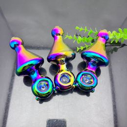 Glass Pipes Smoking Manufacture Hand-blown bongs hookah Hot selling electroplated Coloured flywheel glass smoking set