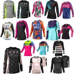 2024 Fashion T-shirt Mountain Bike Suit Foxx Men's T-shirts Cross Country Mountain Women Downhill Mountain Mtb Shirt Cross Country Ladies Sweatshirt Vngy