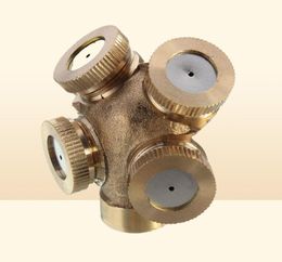 Hole Adjustable Brass Spray Misting Nozzle Garden Sprinkler Irrigation Fitting Watering Equipments1575534