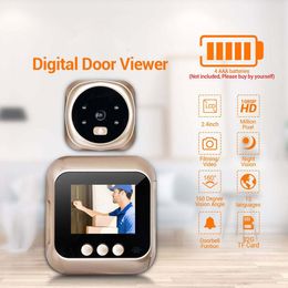 2.4 Inch Visual Doorbell I5 135 Degree Wide Angle Intelligent Cat's Eye Camera Support for Video Recording Take Photo Two-Way Intercom