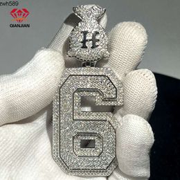 Designer Jewellery Hot Selling Hip Hop S925 VVS Moissanite Diamond Silver Making Letter Iced Out Custom Fine Jewellery Moissanite Pendant