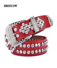 New Fashion Luxury Designer Rhinestones belts for women High quality Cow skin strap female Genuine leather belt Y2008074837968