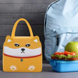 Dinnerware Canvas Insulated Bento Bag Heat Insulation Thick Tote Hand Carry Large Capacity Lunch Box