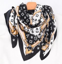 Fashion Brand Classic Simple Letter Design Satin Luxury Square Scarf Outdoor Shawl Silk Turban Beach Wrap Women Scarves 20225160076