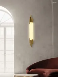 Wall Lamps Modern Minimalist Gold LED Art Lamp Creative Living Room Corridor Hallway Background Decoration Design