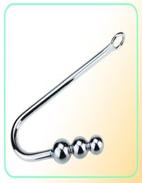 Dia 2035mm large stainless steel anal hook with 3 ball metal anal plug butt plug anal sex toys for couples adult games7795281