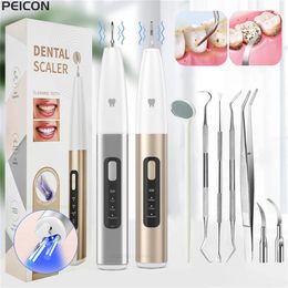 Ultrasonic Dental Teeth Tartar Remover Plaque Calculus Removal Eliminator Ultrasound Cleaning 240106