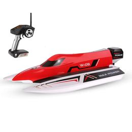 WL915 Rc Boat 2.4G Remote Control Speedboat Rechargeable Waterproof Cover Design Anti-collision Protection Rc Boat 240106